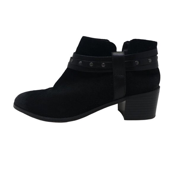 Clarks Breccan Shine Ankle Boots Booties Womens 8.5 Black Distressed Leather Boh - Picture 3 of 12